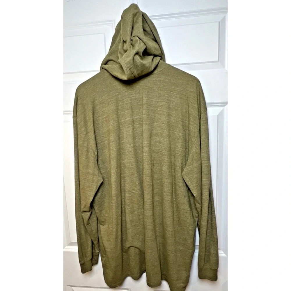 The North Face Lightweight Hooded Pullover Men's XXL Olive Green Graphic Explore